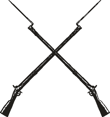 Crossed rifles illustration